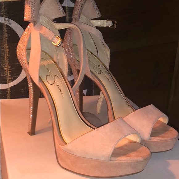 Jessica Simpson Crystal Bow Heels 